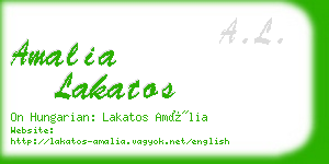 amalia lakatos business card